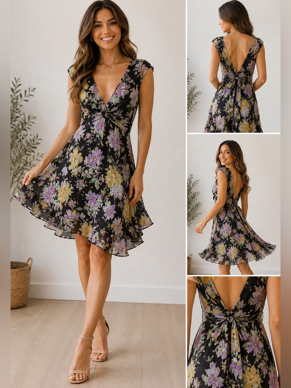 Speechless Y2K Floral Junior Dress. Size 9. Multicolor.